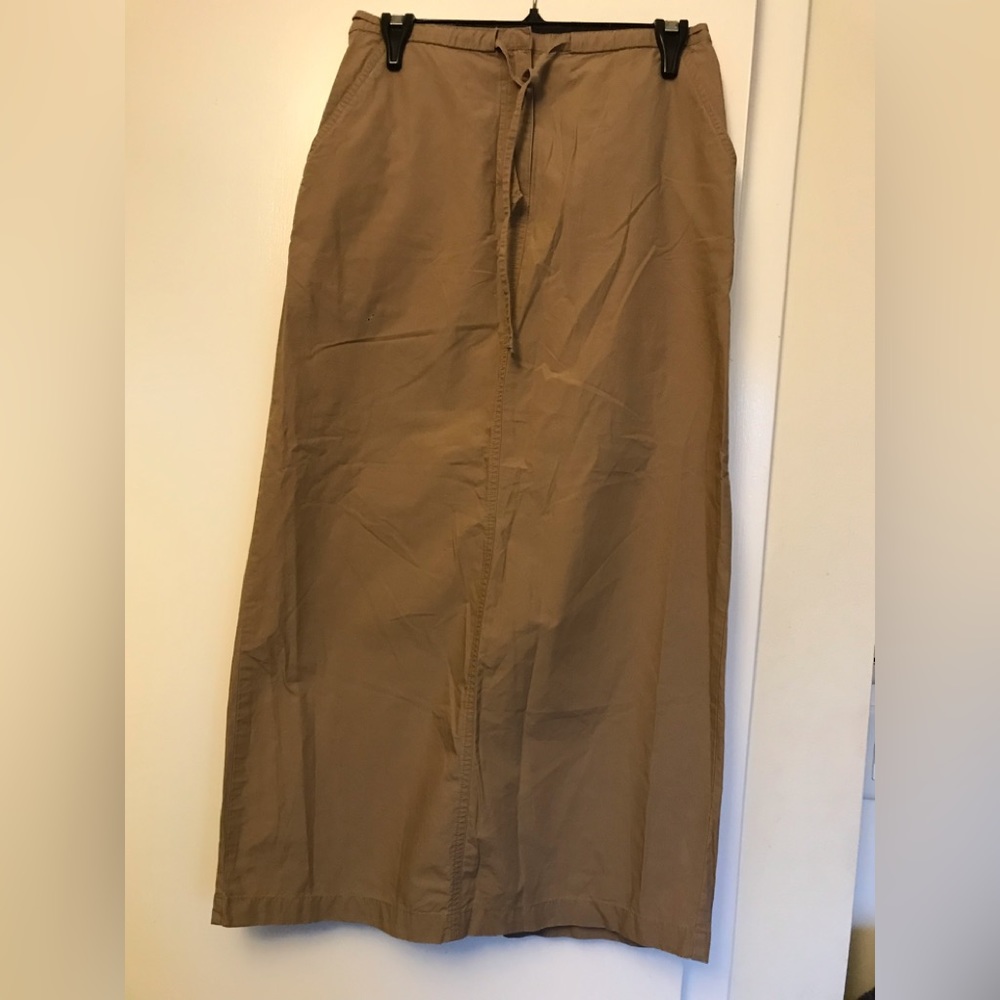 THE LIMITED , size 2 woman’s maxi 100% cotton skirt beige color - Picture 2 of 8